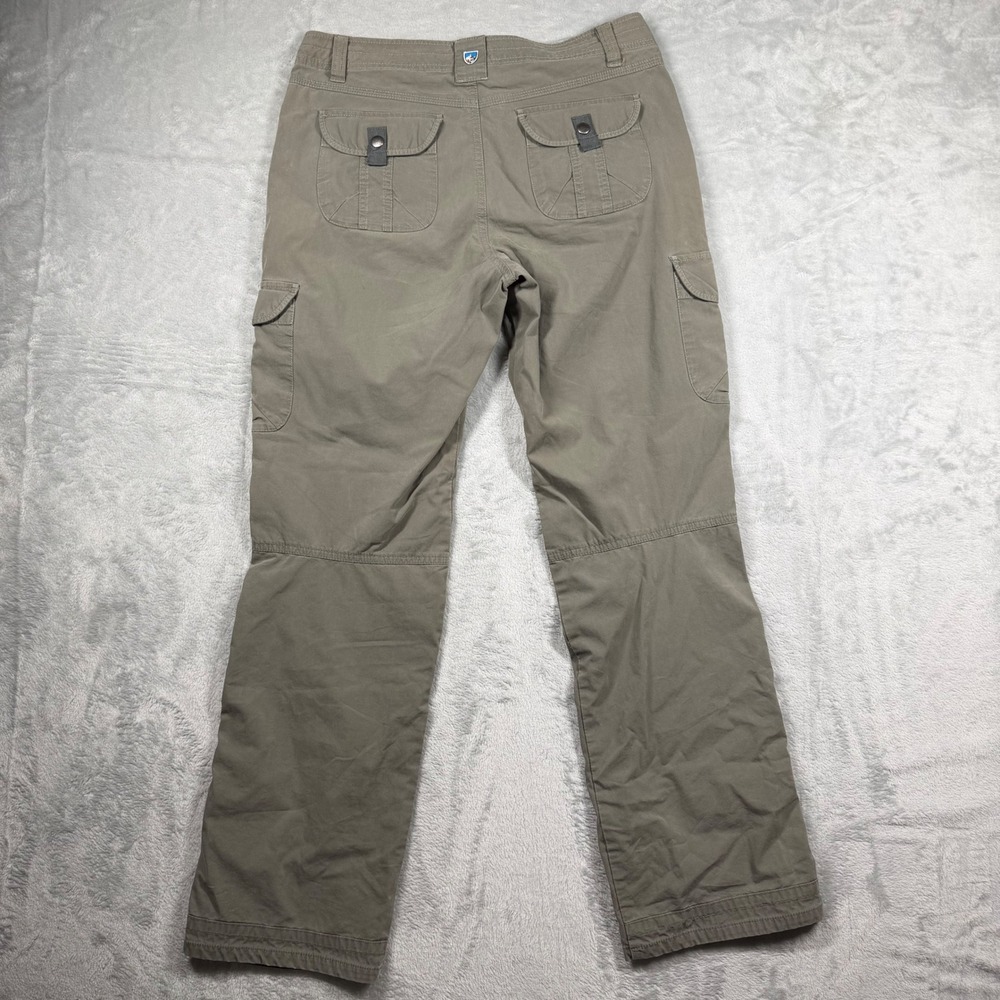 Kuhl Legendary Women 8 Reg Cargo Hiking Pants Olive Green Articulated Knee - Picture 5 of 10